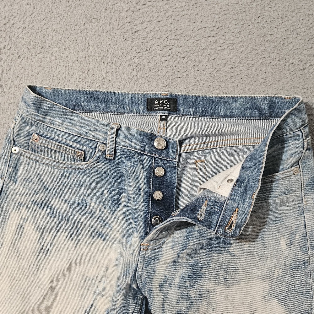 APC New Cure H Jean Tres Etroit Jeans Tie Dye Acid‎ Selvedge Men's Size 31 x 32 - Picture 4 of 9